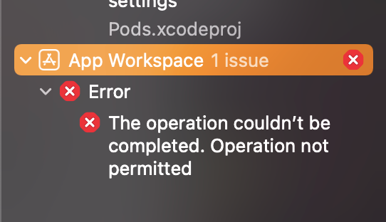 Xcode: Operation not permitted